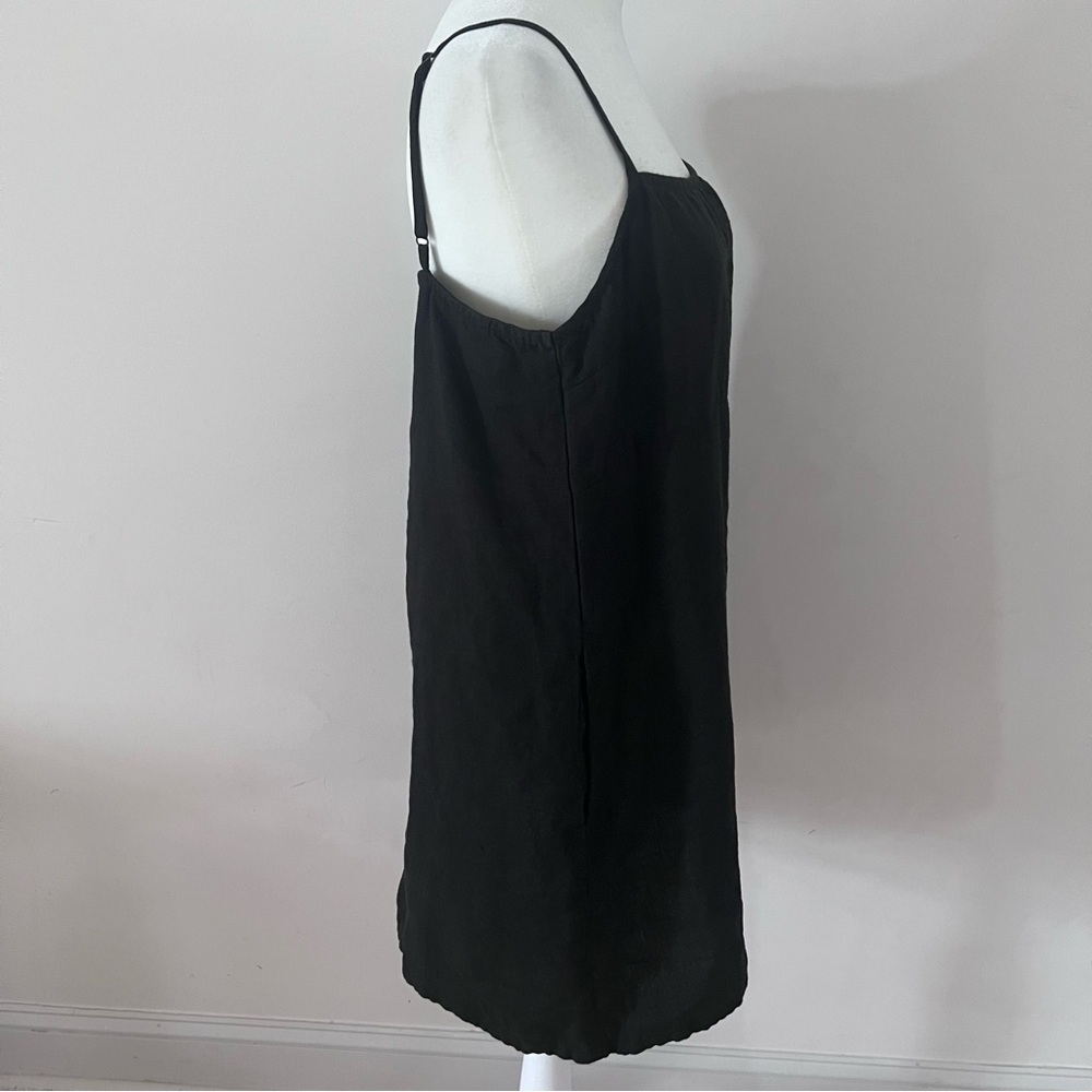 Laude The Label Organic Linen Spaghetti Strap Babydoll Mini Dress |Size Medium| - Picture 3 of 10